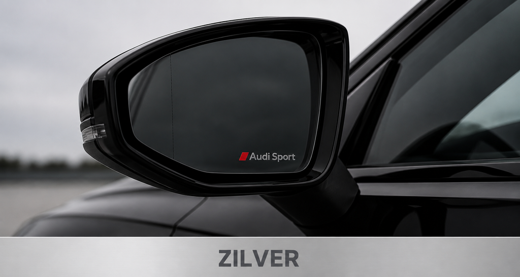 Audi Sport Buitenspiegel Detail Sticker Set Van 2 – Gesloten Logo