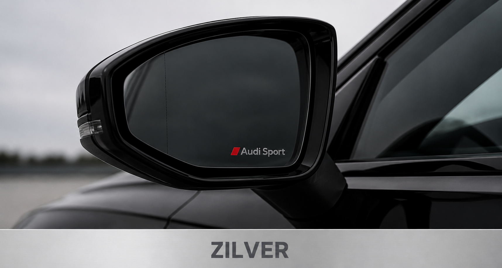 Audi Sport Buitenspiegel Detail Sticker Set Van 2 – Gesloten Logo
