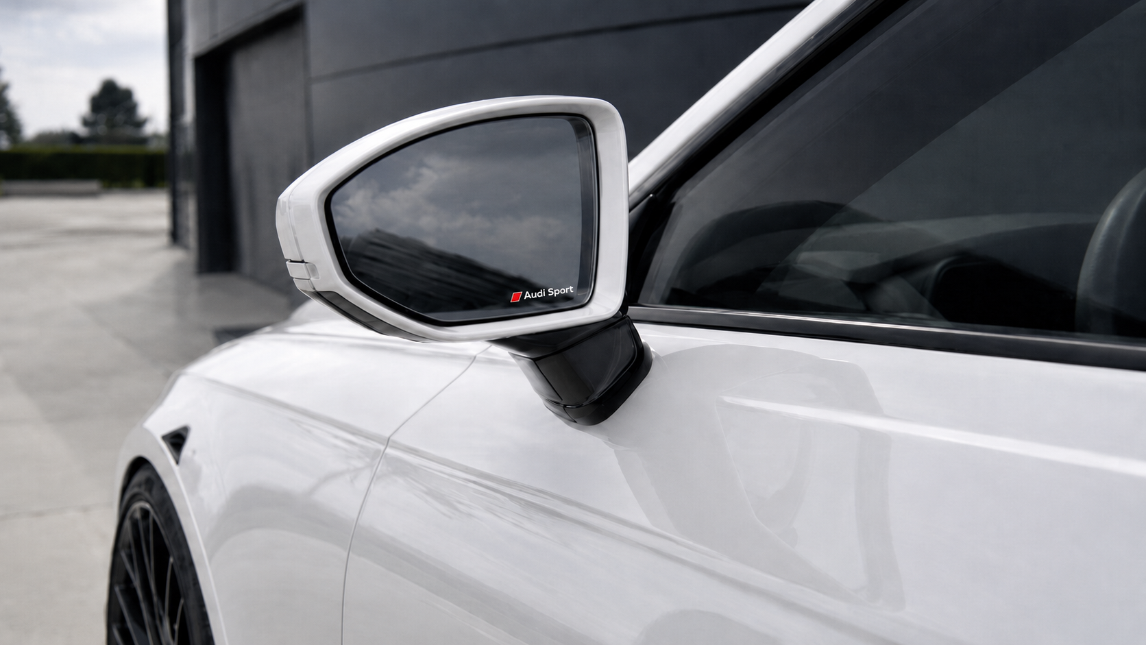 Audi Sport Buitenspiegel Detail Sticker Set Van 2 – Gesloten Logo