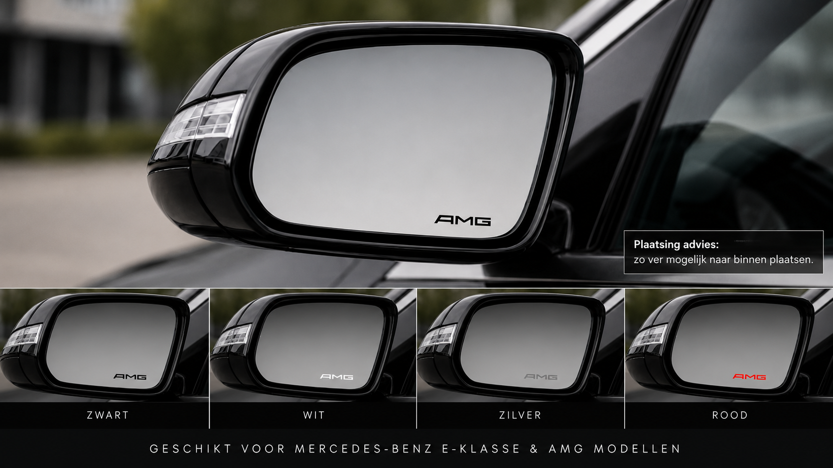 Mercedes AMG Buitenspiegel Detail Sticker Set Van 2